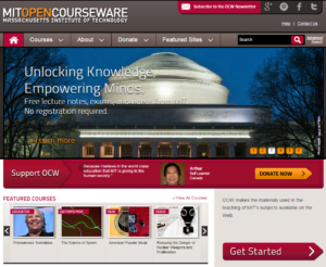 MIT opencourseware offers hundreds of MIT courses for free to anyone around the world. 