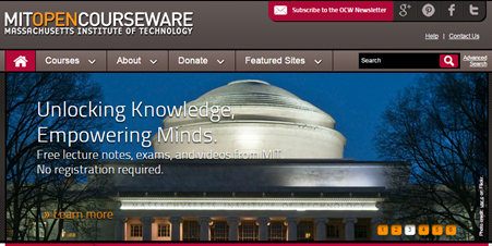 MIT OpenCourseWare is a free e-learning website for university students.